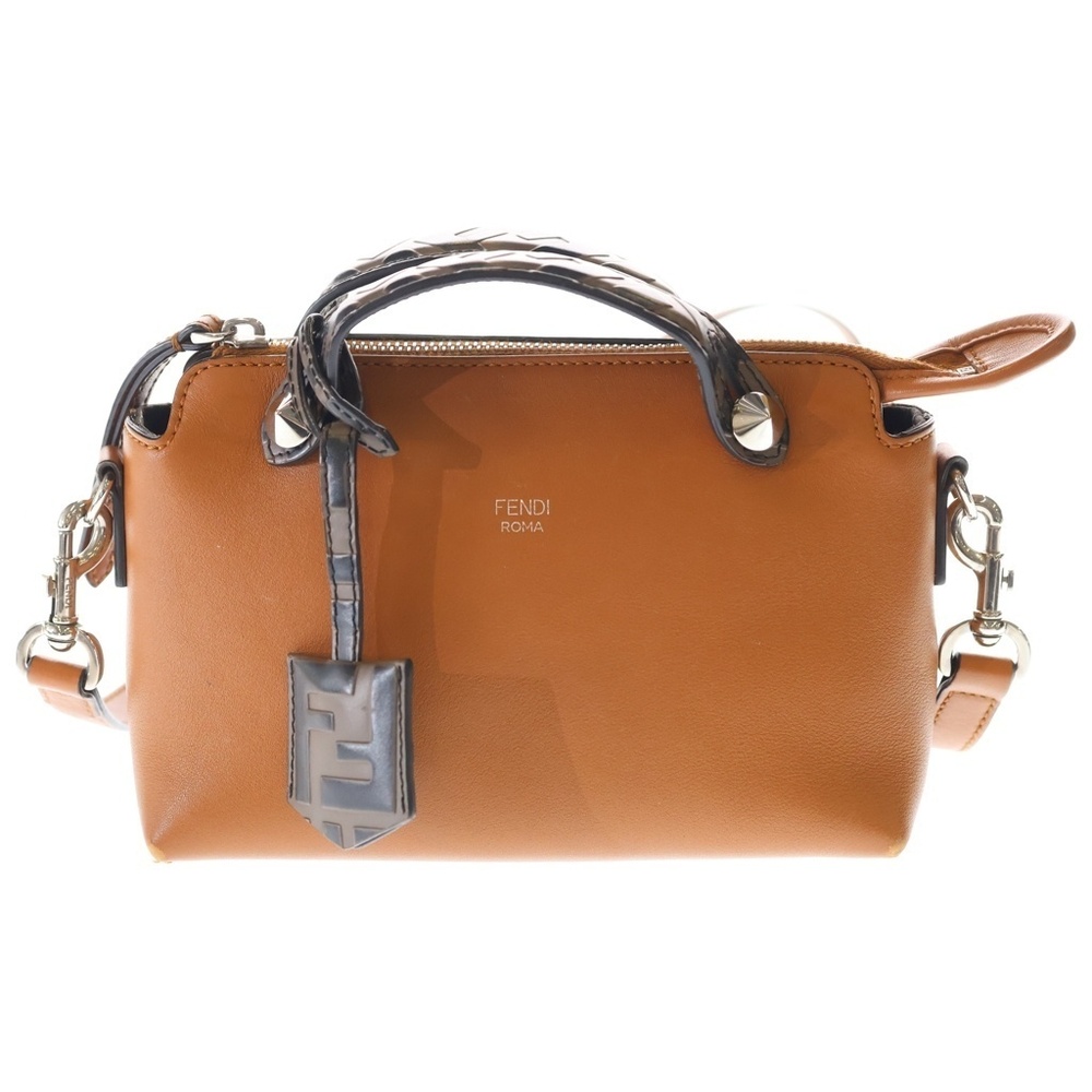 FENDI By The Way Shoulder Bag Brown Leather